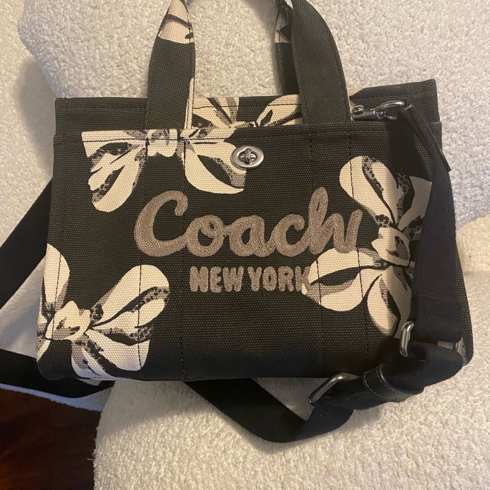 Coach Cargo Tote Bag with Bow Print